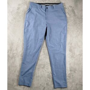 State & Liberty Dress Pants Mens Size 34x32 Blue/Grey Straight Leg Performance